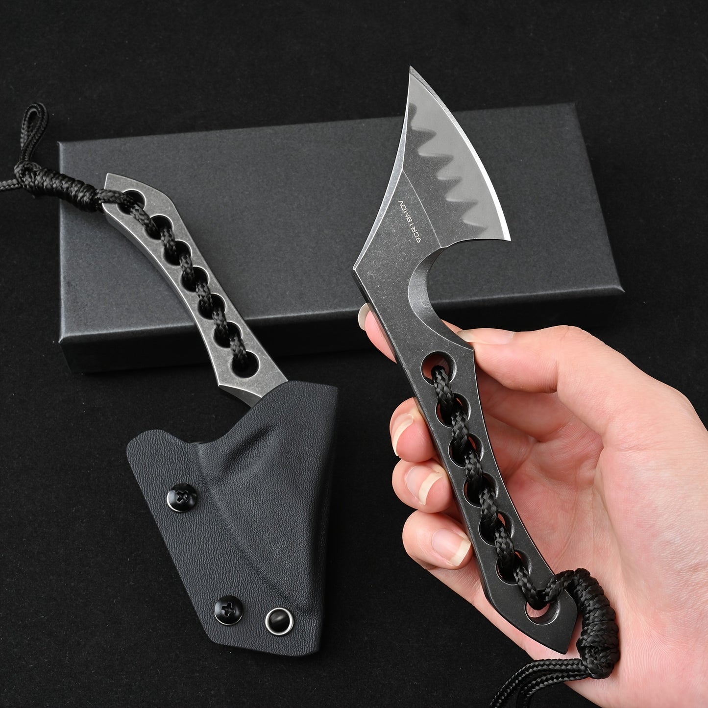 High Quality Mini Axe 9cr18mov Steel Fixed Blade Knife EDC Tool Small Knife Hiking Fishing
