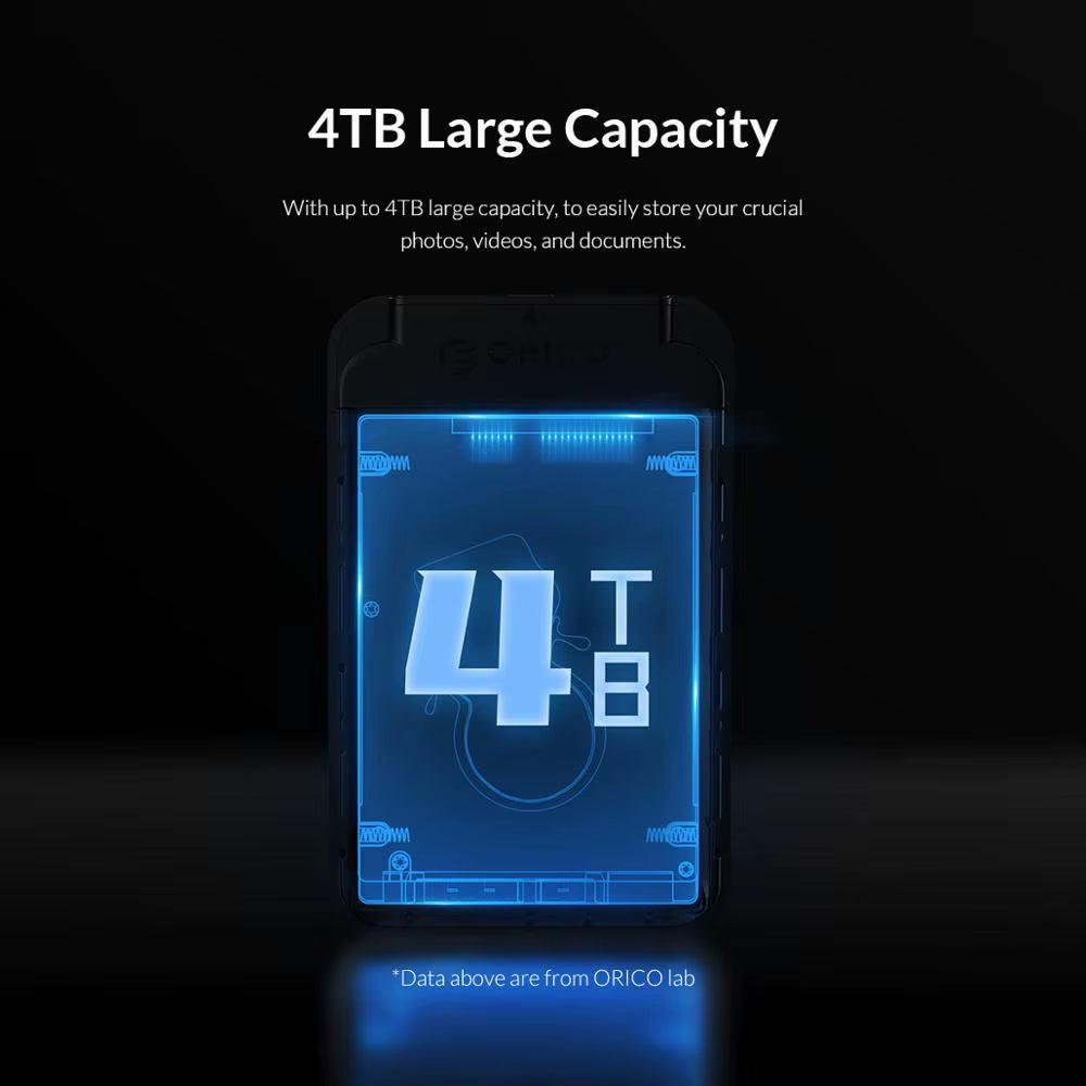 2.5 Inch HDD Case Type C External Hard Drive Case SATA to USB 3.1 HDD Enclosure Box for SATA HDD SSD Case Support UASP