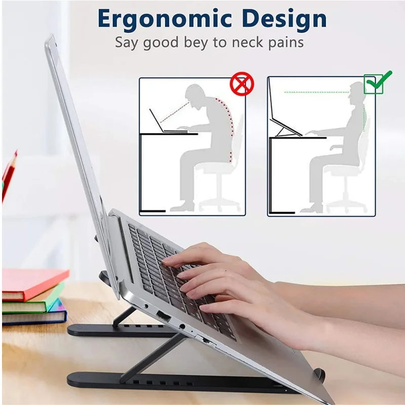 Laptop Stand Universal Computer Stand, Adjustable Angle Computer Stand, Stable, Portable and Foldable