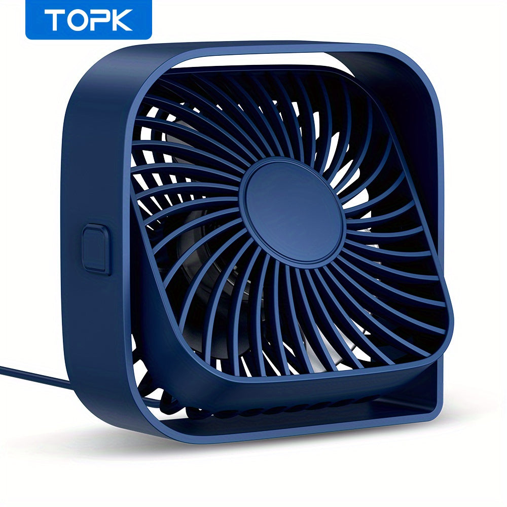 Stay Cool & Comfortable Anywhere: Portable USB Desk Fan with 3 Speeds & 360° Silent Operation