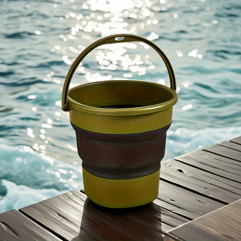 Multifunctional Large-capacity Foldable Bucket Storage Bucket, 5L/9L/17L, Suitable for Boat Cleaning, Outdoor Camping, Self-driving Tours, Outdoor Fishing, Car Washing, Etc., Can Be Folded for Storage. Gift for Father'S Day a