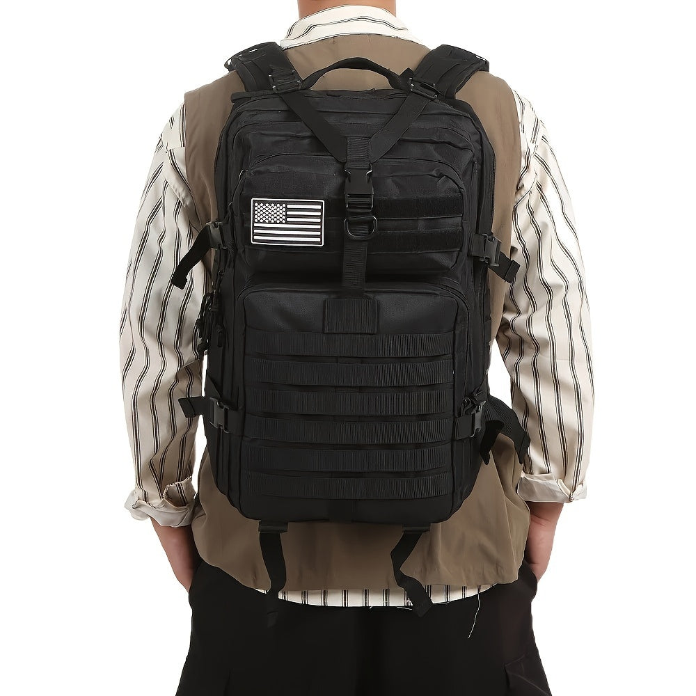 Waterproof Outdoor Backpack for Hiking, Fishing & Hunting - Durable Oxford Cloth, Camo Design, 25L/50L Capacity, Zip Closure