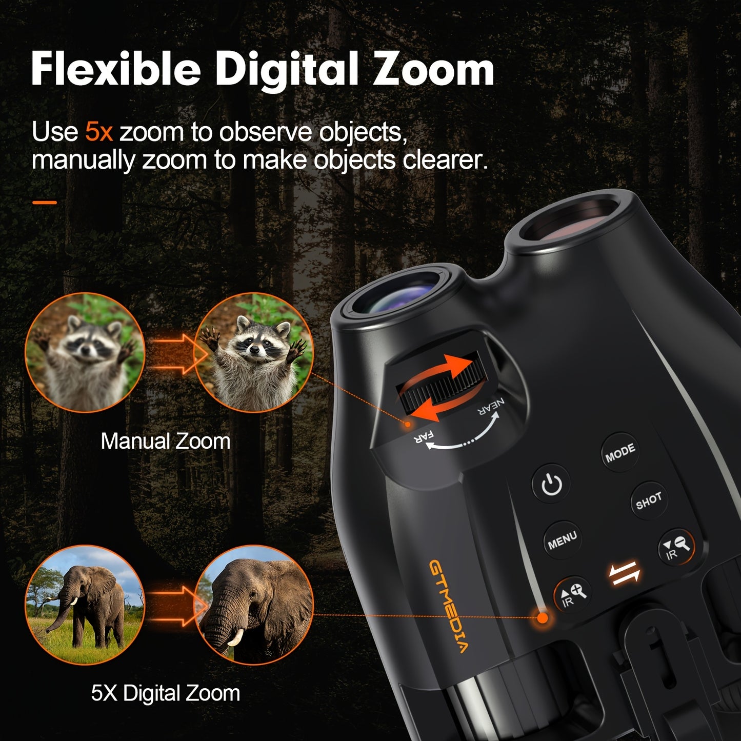 Night Vision Binoculars, Night Vision Goggles, Infrared Night Vision, HD Display Screen, Photo and Video Storage on 32GB TF Card, Head Mounted Hunting Binoculars for Travel & Outdoor Hunting