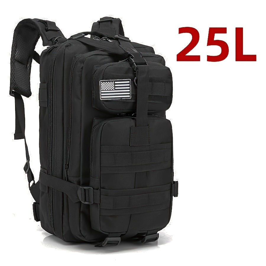 Waterproof Outdoor Backpack for Hiking, Fishing & Hunting - Durable Oxford Cloth, Camo Design, 25L/50L Capacity, Zip Closure