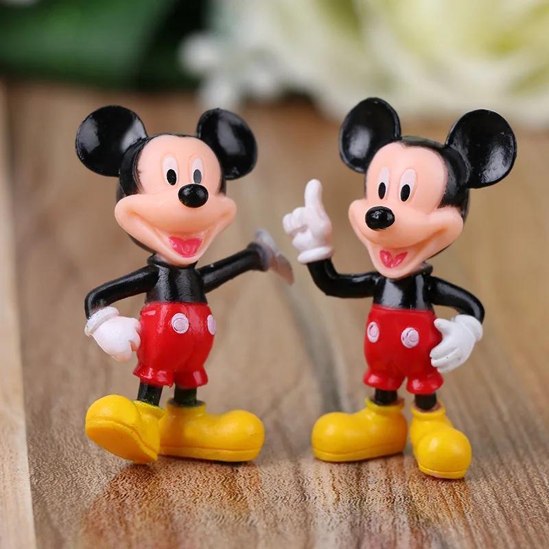 Disney Mickey & Minnie 6pcs Cake Topper Set - Pvc Anime Figures For Birthday Parties, Novelty Toys For Ages 14+