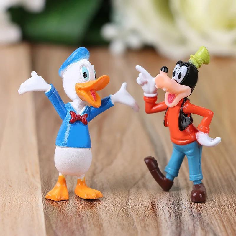 Disney Mickey & Minnie 6pcs Cake Topper Set - Pvc Anime Figures For Birthday Parties, Novelty Toys For Ages 14+