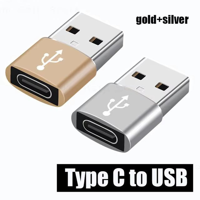 2PCS Charger Adapter for Iphone 14 13 12 11 Pro Max USB Type-C Adapter Type C USB-C Converter USB to Type C OTG Adapter Cables