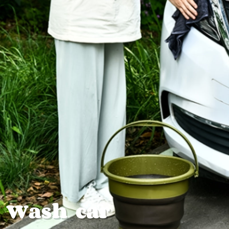 Multifunctional Large-capacity Foldable Bucket Storage Bucket, 5L/9L/17L, Suitable for Boat Cleaning, Outdoor Camping, Self-driving Tours, Outdoor Fishing, Car Washing, Etc., Can Be Folded for Storage. Gift for Father'S Day a