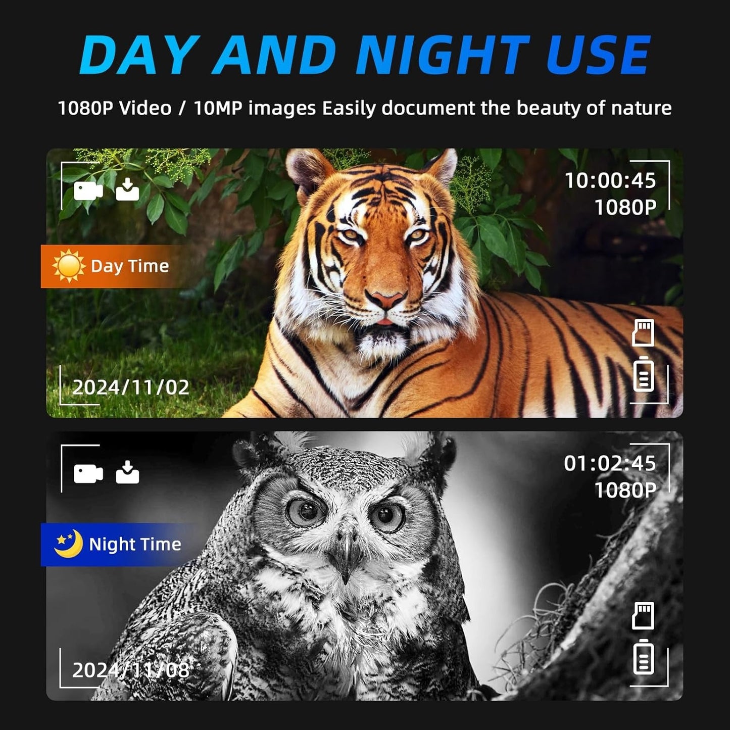 Night Vision Binoculars, Night Vision Goggles, Infrared Night Vision, HD Display Screen, Photo and Video Storage on 32GB TF Card, Head Mounted Hunting Binoculars for Travel & Outdoor Hunting
