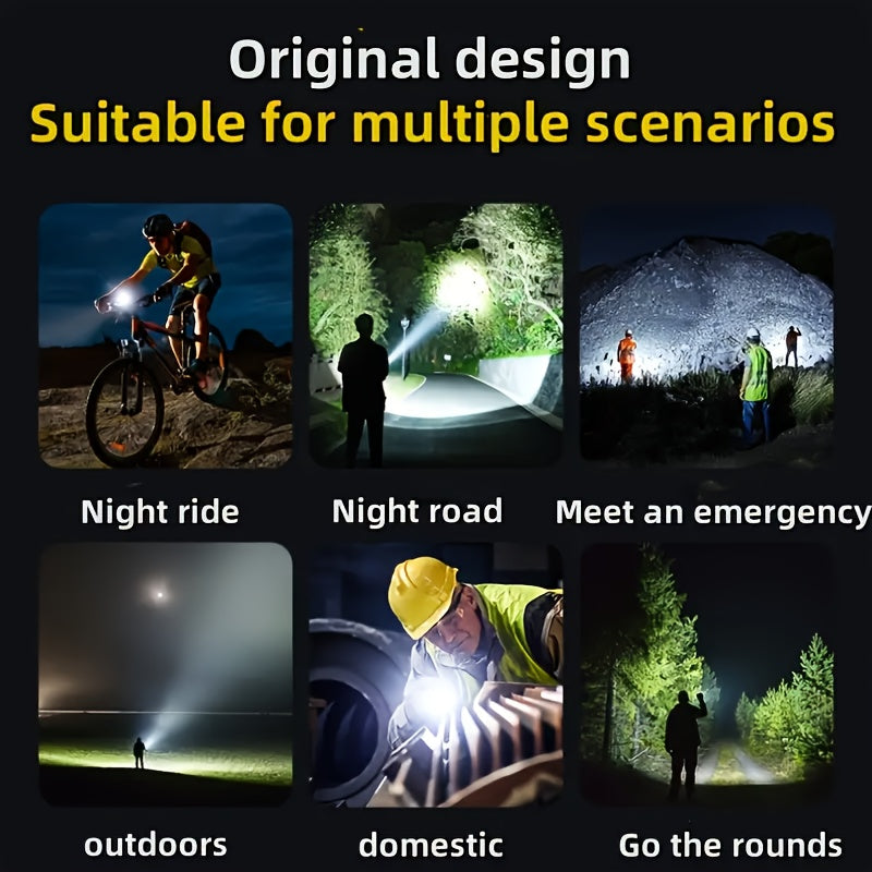 Most Powerful LED Headlamp, High Power Rechargeable Headlight, 3 Modes Portable Headlamp, Used for work, outdoors, camping, hunting, fishing, etc.