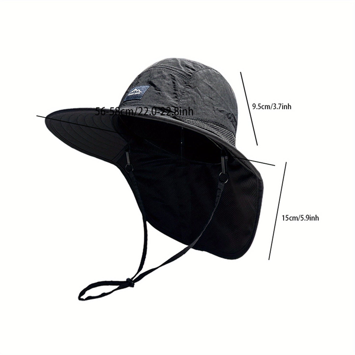 Unisex outdoor sun hat suitable for fishing, travel, camping, and hiking - made of durable polyester material, available in 4 colors: navy blue, black, khaki, and street style.