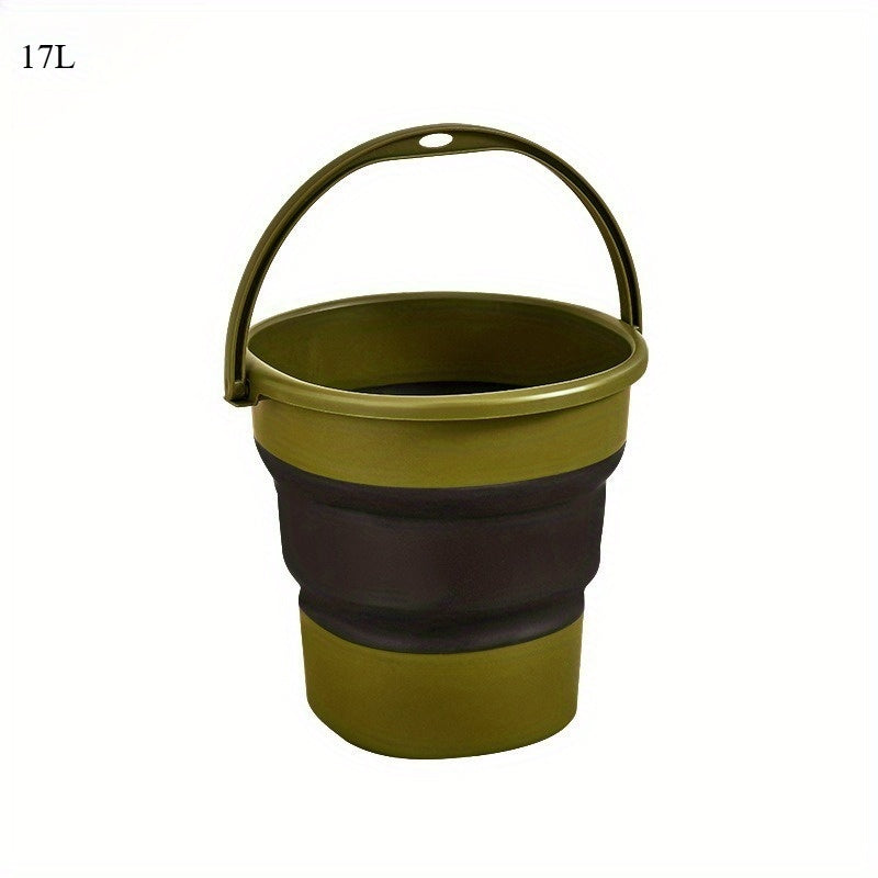 Multifunctional Large-capacity Foldable Bucket Storage Bucket, 5L/9L/17L, Suitable for Boat Cleaning, Outdoor Camping, Self-driving Tours, Outdoor Fishing, Car Washing, Etc., Can Be Folded for Storage. Gift for Father'S Day a