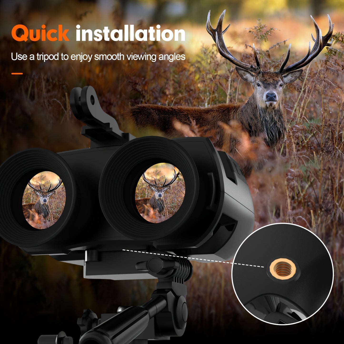 Night Vision Binoculars, Night Vision Goggles, Infrared Night Vision, HD Display Screen, Photo and Video Storage on 32GB TF Card, Head Mounted Hunting Binoculars for Travel & Outdoor Hunting