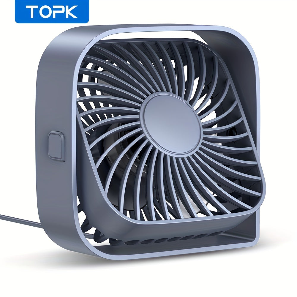 Stay Cool & Comfortable Anywhere: Portable USB Desk Fan with 3 Speeds & 360° Silent Operation