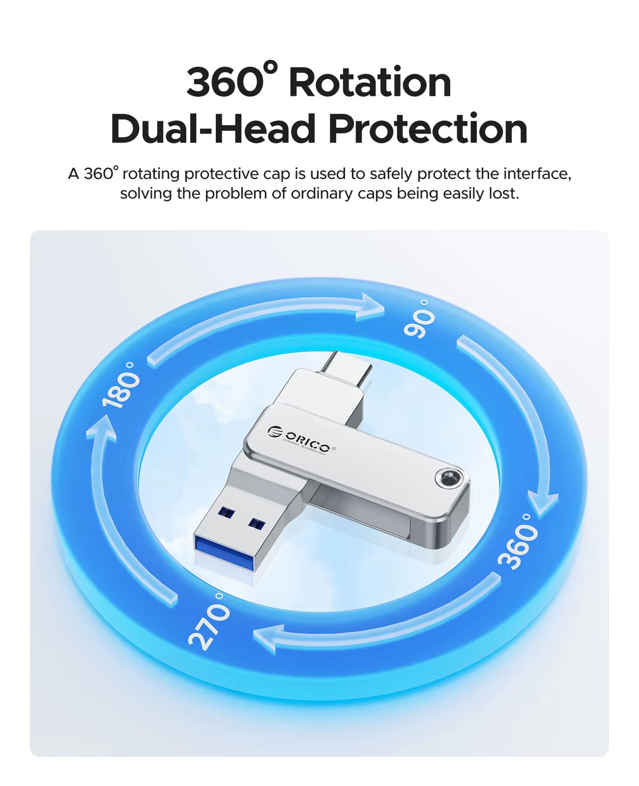 2 in 1 Dual Flash Drive High Speed Pen Drive OTG Type C USB a Dual Interfaces for Macbook Android