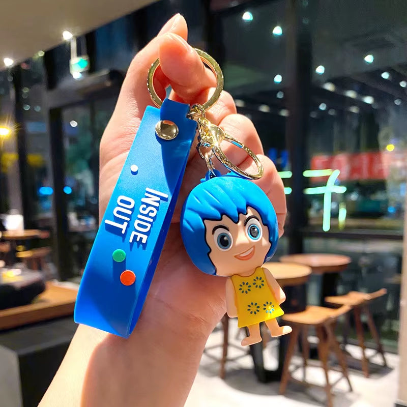 3D Anime Figures - Brain Agent Team Keychain Pendant - Cartoon Action Figure Gift