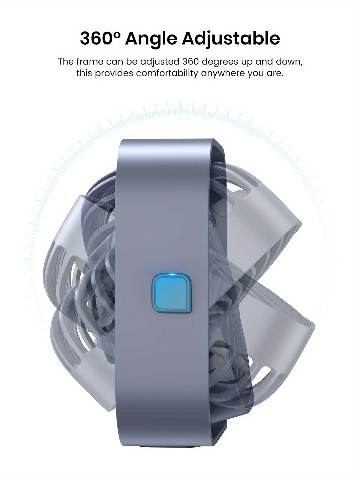 Stay Cool & Comfortable Anywhere: Portable USB Desk Fan with 3 Speeds & 360° Silent Operation