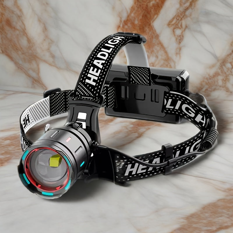 Most Powerful LED Headlamp, High Power Rechargeable Headlight, 3 Modes Portable Headlamp, Used for work, outdoors, camping, hunting, fishing, etc.