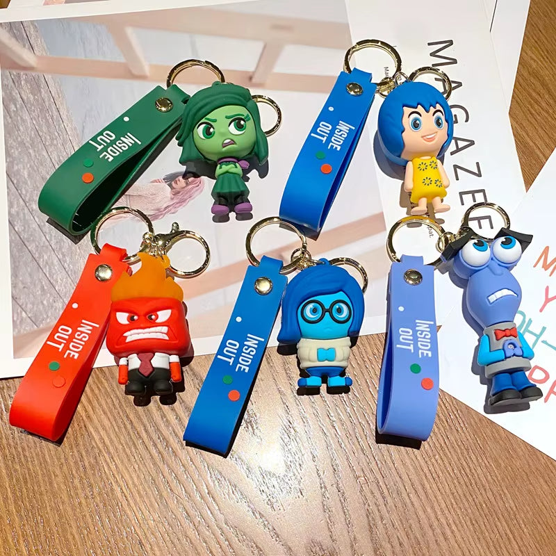 3D Anime Figures - Brain Agent Team Keychain Pendant - Cartoon Action Figure Gift