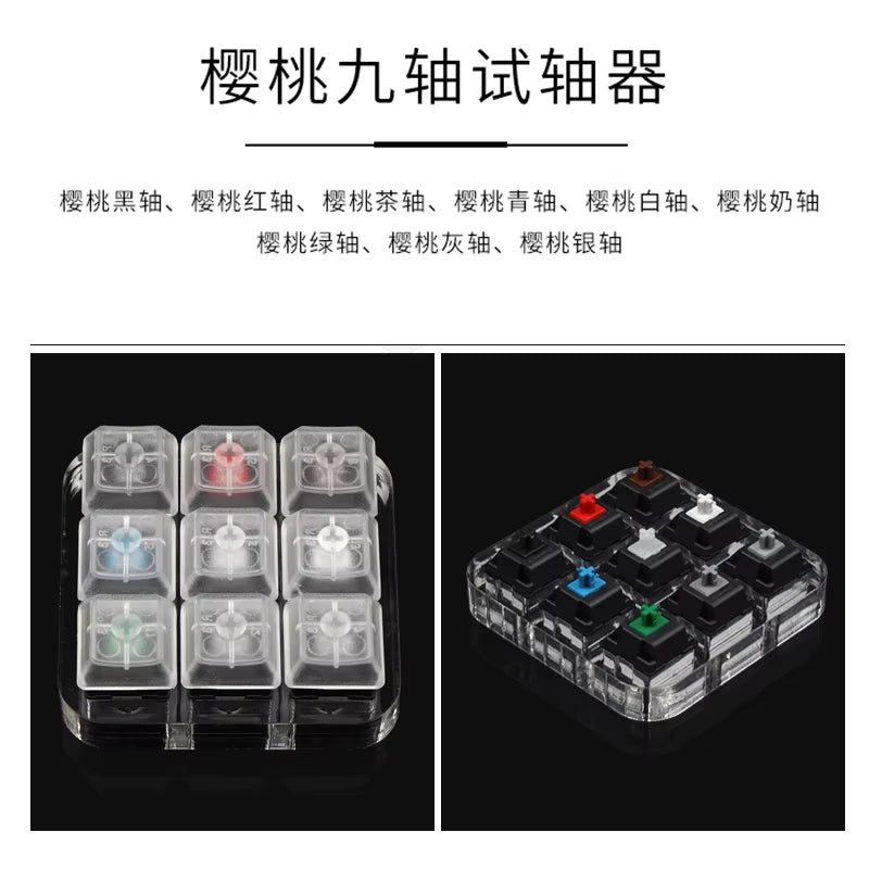 Switch Tester Cherry MX Kailh Switches Black Red Brown Blue 4 6 8 9 12 Key Translucent Keycaps Mechanical Keyboard Tester