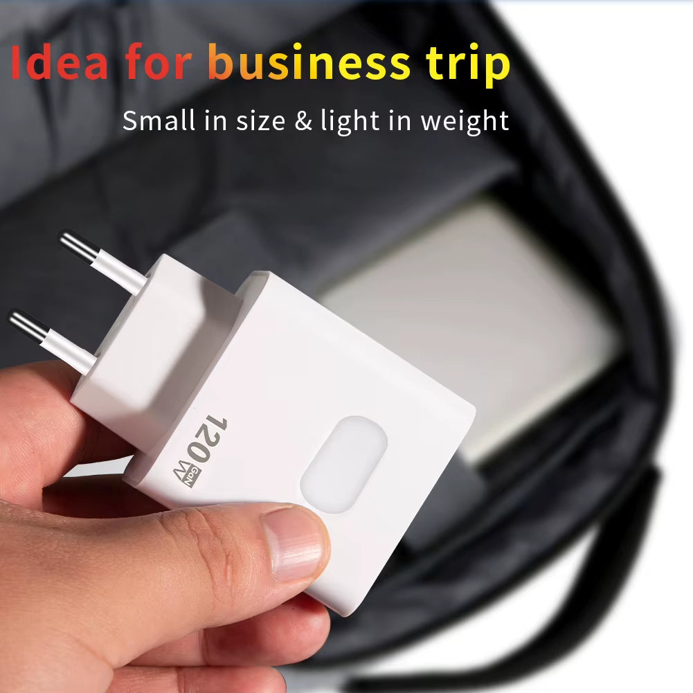 120W Gan USB C Charger QC3.0 Quick Charge Mobile Phones Charger Adaptor 10A Type C Cable for Xiaomi Samsung Iphone Fast Chargers