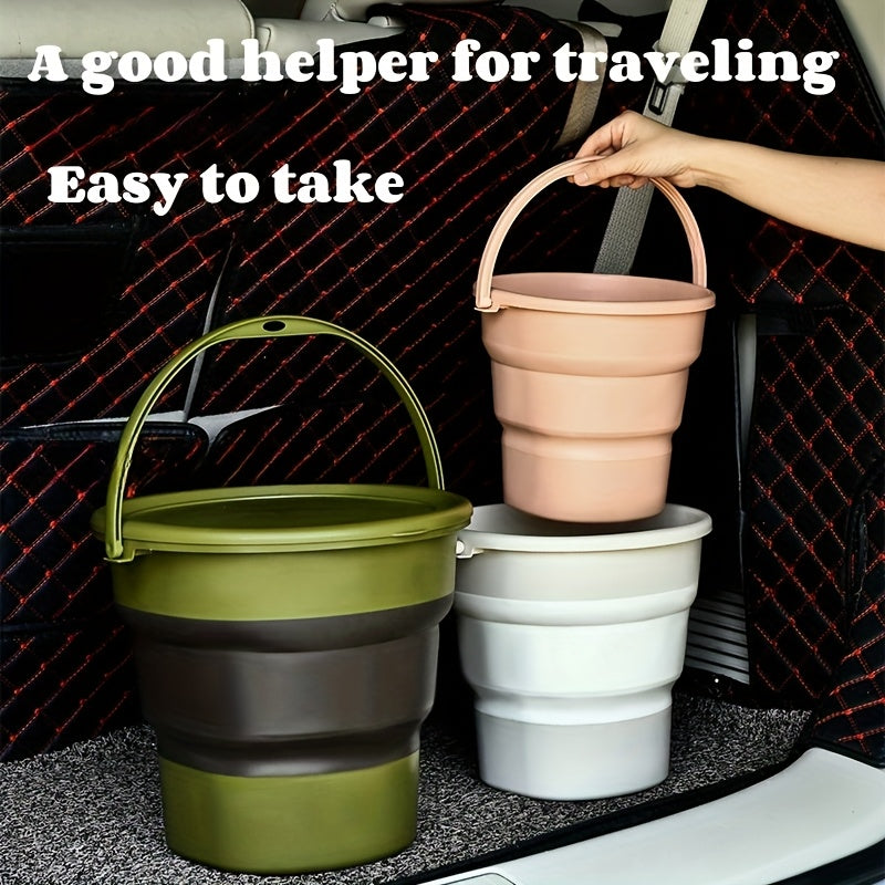 Multifunctional Large-capacity Foldable Bucket Storage Bucket, 5L/9L/17L, Suitable for Boat Cleaning, Outdoor Camping, Self-driving Tours, Outdoor Fishing, Car Washing, Etc., Can Be Folded for Storage. Gift for Father'S Day a