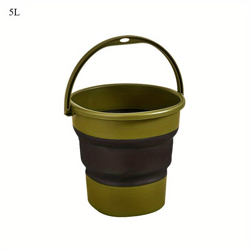 Multifunctional Large-capacity Foldable Bucket Storage Bucket, 5L/9L/17L, Suitable for Boat Cleaning, Outdoor Camping, Self-driving Tours, Outdoor Fishing, Car Washing, Etc., Can Be Folded for Storage. Gift for Father'S Day a