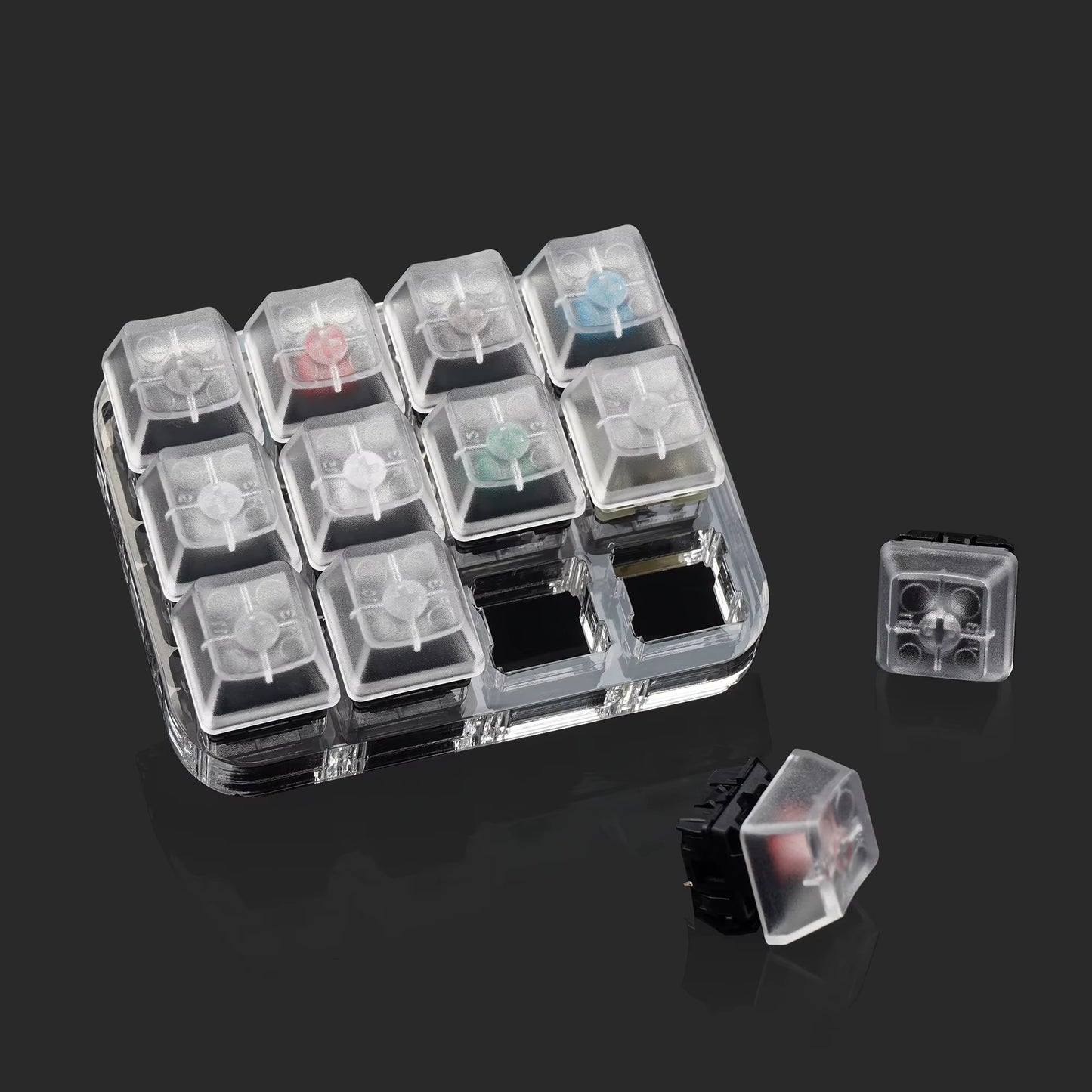 Switch Tester Cherry MX Kailh Switches Black Red Brown Blue 4 6 8 9 12 Key Translucent Keycaps Mechanical Keyboard Tester