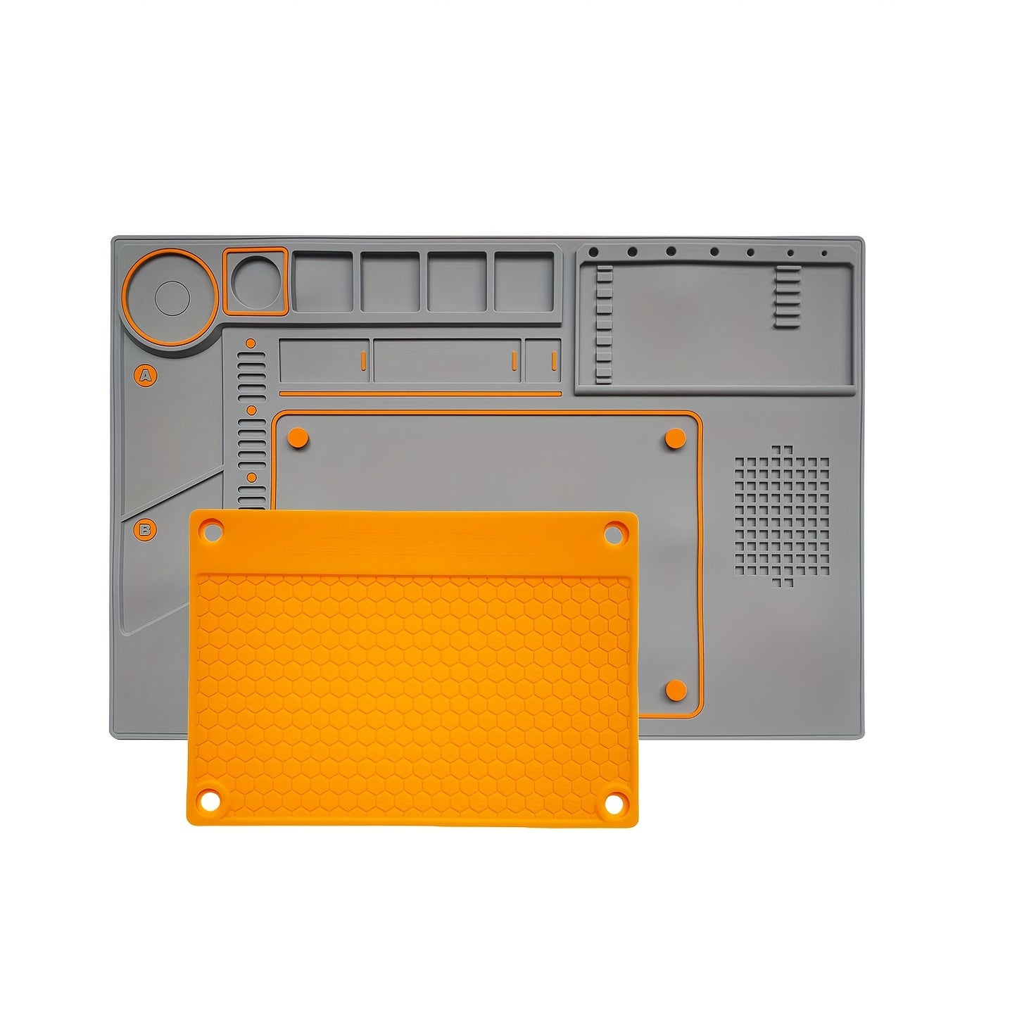 Wholesale Price Silicone/PVC Soldering Mat, Anti-slip Insulation Phone Repair Mat Screw Table Mat Set for Workbench Desk Maintenance Tools Divided Area, Heat Resistant Mat with Magnetic
