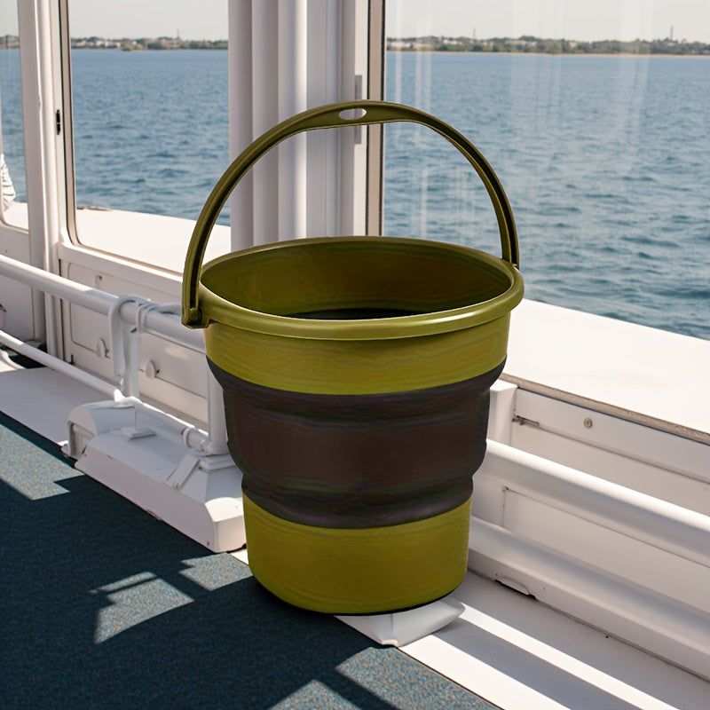 Multifunctional Large-capacity Foldable Bucket Storage Bucket, 5L/9L/17L, Suitable for Boat Cleaning, Outdoor Camping, Self-driving Tours, Outdoor Fishing, Car Washing, Etc., Can Be Folded for Storage. Gift for Father'S Day a