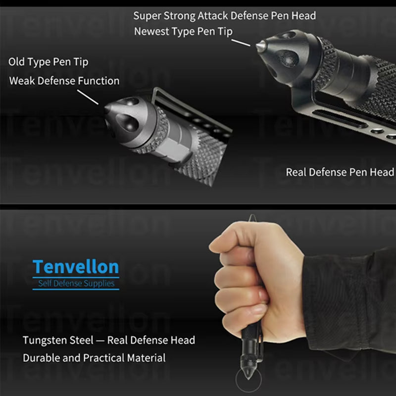 ZK20 Dropshiping Defence Tactical Pen High Quality Aluminum anti Skid Portable Self Defense Pen Steel Glass Breaker Survival Kit