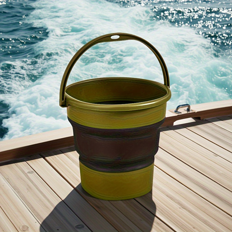 Multifunctional Large-capacity Foldable Bucket Storage Bucket, 5L/9L/17L, Suitable for Boat Cleaning, Outdoor Camping, Self-driving Tours, Outdoor Fishing, Car Washing, Etc., Can Be Folded for Storage. Gift for Father'S Day a