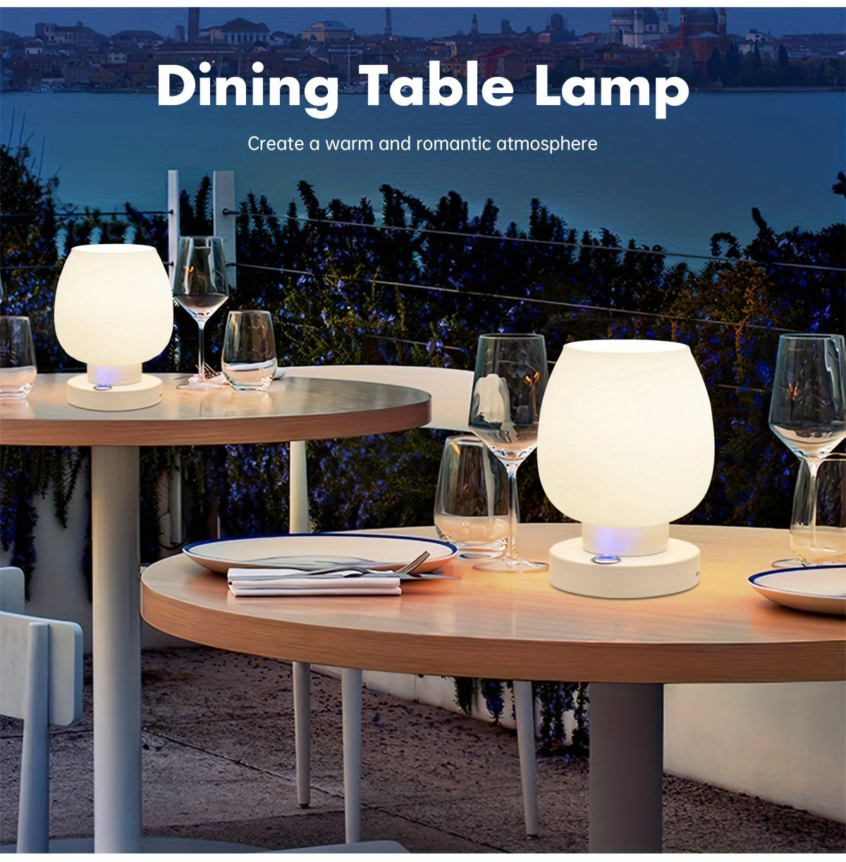 Rechargeable LED Desk Lamp with 3 Color Modes, Adjustable Brightness, Eye-Care Reading Light for Bedroom and Office