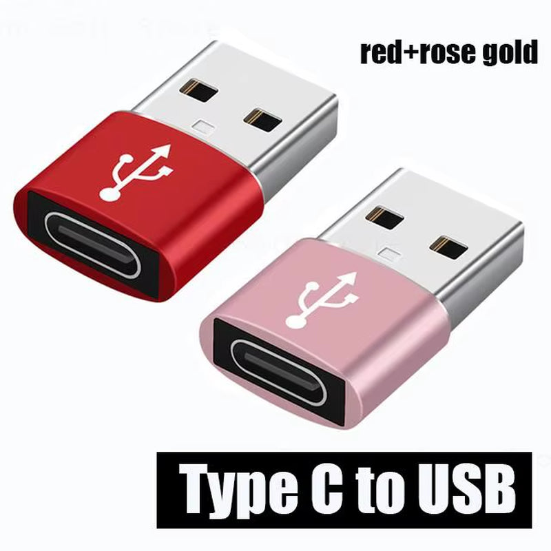 2PCS Charger Adapter for Iphone 14 13 12 11 Pro Max USB Type-C Adapter Type C USB-C Converter USB to Type C OTG Adapter Cables