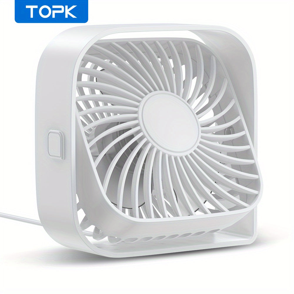 Stay Cool & Comfortable Anywhere: Portable USB Desk Fan with 3 Speeds & 360° Silent Operation