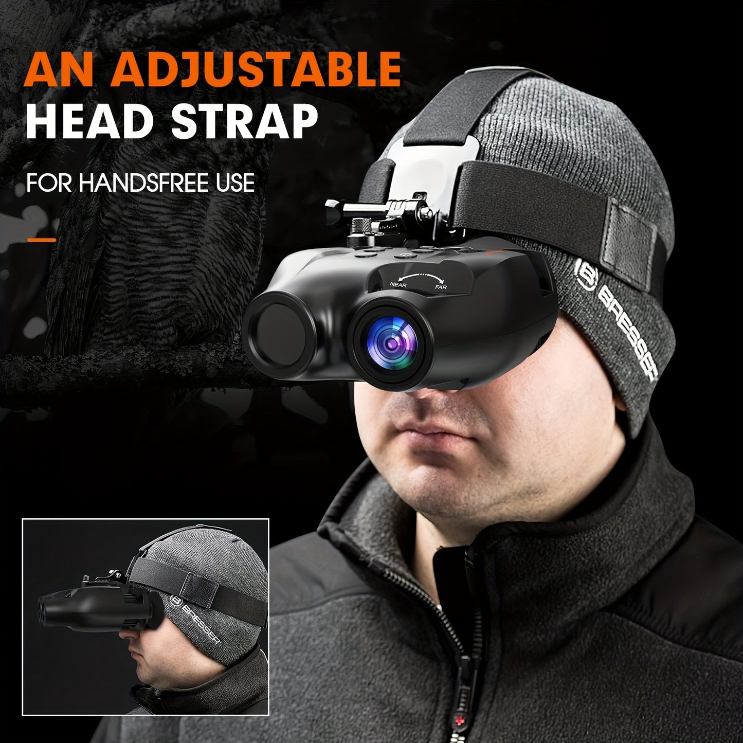 Night Vision Binoculars, Night Vision Goggles, Infrared Night Vision, HD Display Screen, Photo and Video Storage on 32GB TF Card, Head Mounted Hunting Binoculars for Travel & Outdoor Hunting