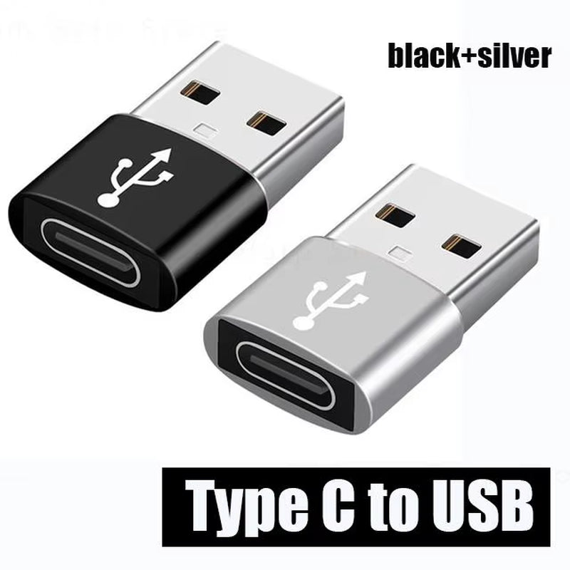 2PCS Charger Adapter for Iphone 14 13 12 11 Pro Max USB Type-C Adapter Type C USB-C Converter USB to Type C OTG Adapter Cables