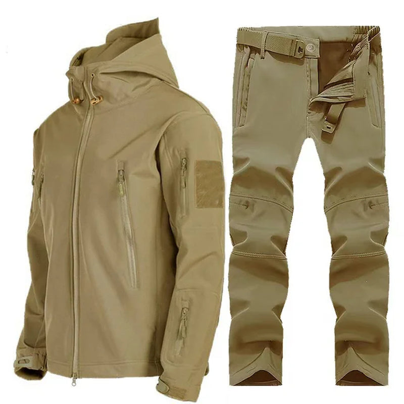 Winter Autumn Tactical Jacket Suit Men Army Softshell Tactical Waterproof Jackets Fishing Hiking Camping Climbing Fleece Jacket