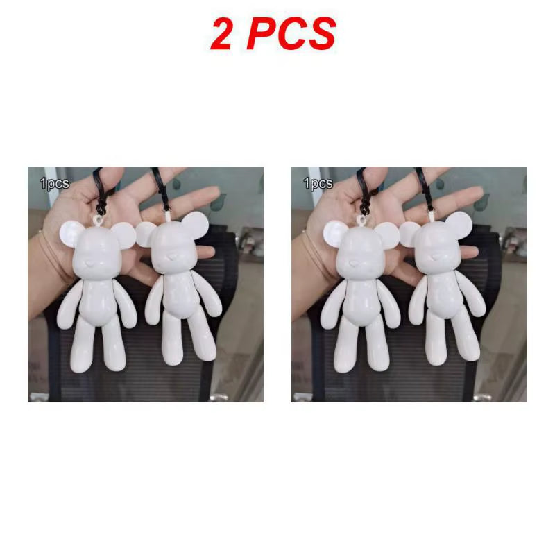 Handcrafted Creative Fluid Bear Sculpture - White Mold Doll Figurine for Home Decor and Ornaments