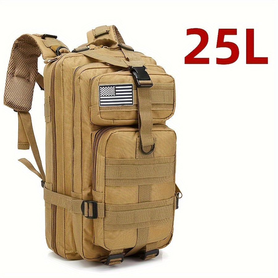 Waterproof Outdoor Backpack for Hiking, Fishing & Hunting - Durable Oxford Cloth, Camo Design, 25L/50L Capacity, Zip Closure