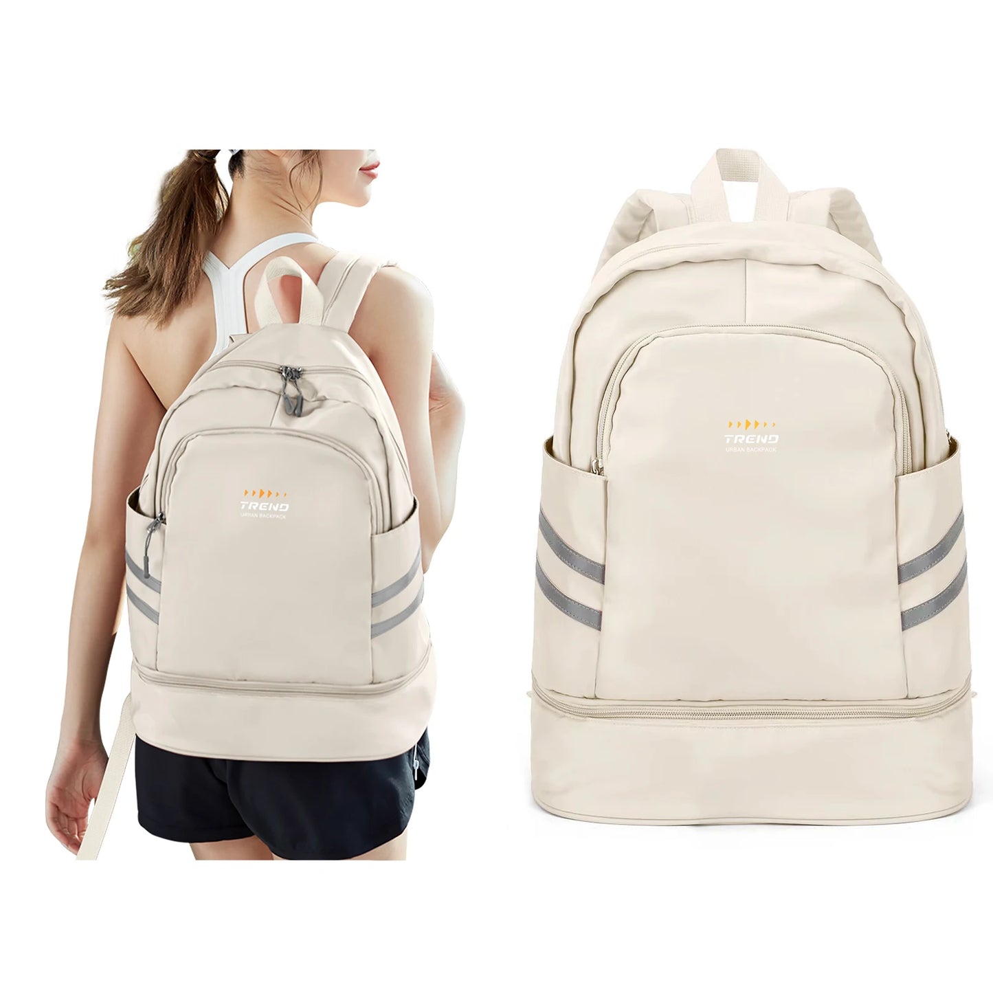 Gym Backpack for Women with Shoes Compartment & Wet Pocket Lightweight Large Travel Backpack Waterproof Sports Backpack Gym Bag