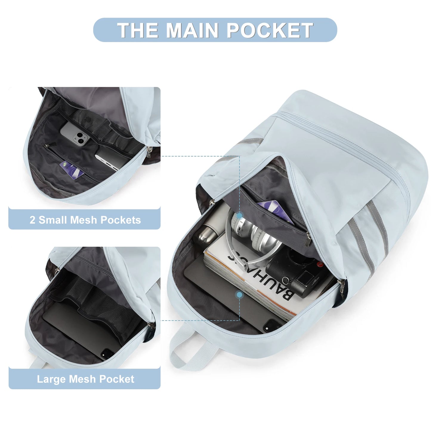 Gym Backpack for Women with Shoes Compartment & Wet Pocket Lightweight Large Travel Backpack Waterproof Sports Backpack Gym Bag