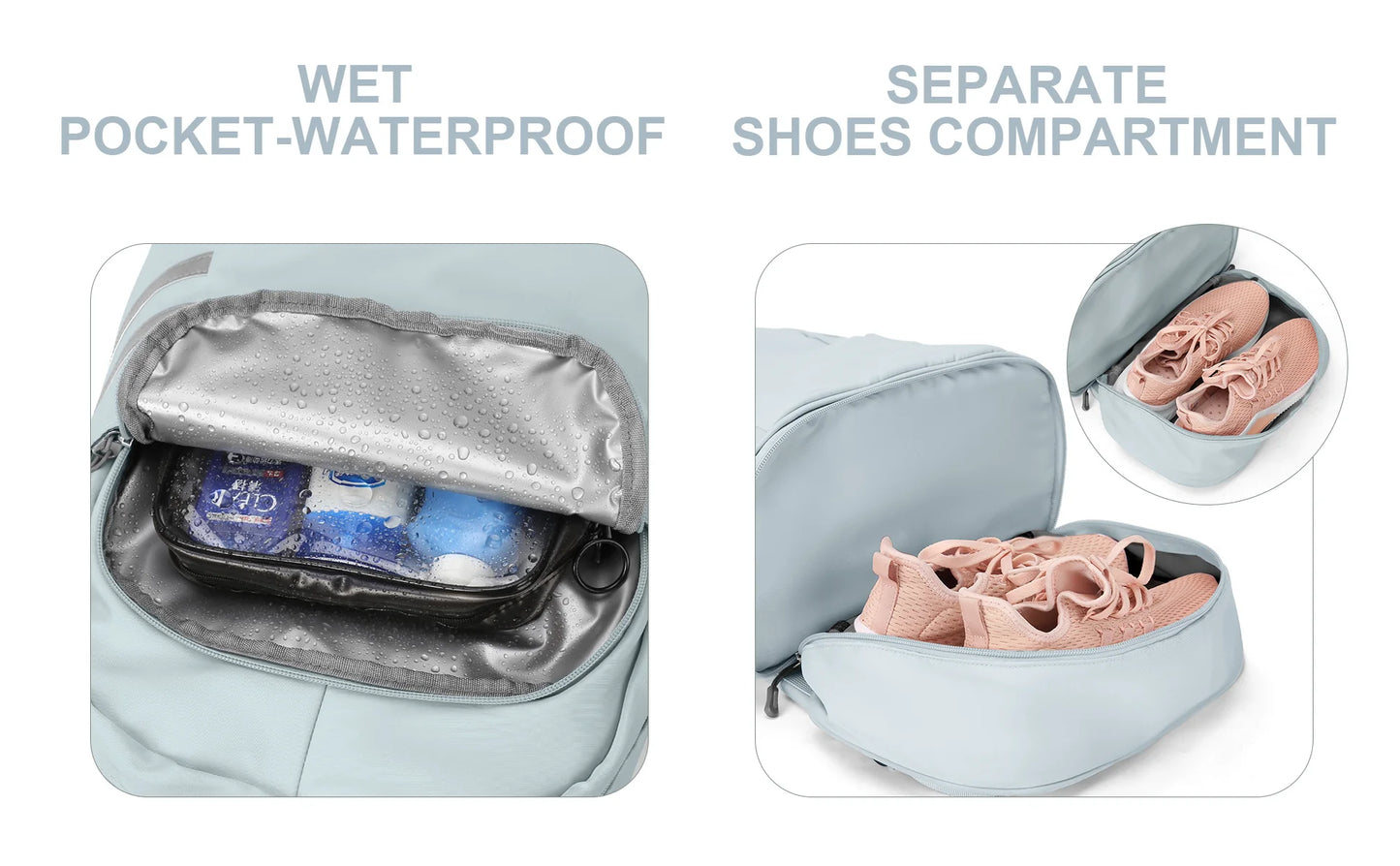 Gym Backpack for Women with Shoes Compartment & Wet Pocket Lightweight Large Travel Backpack Waterproof Sports Backpack Gym Bag