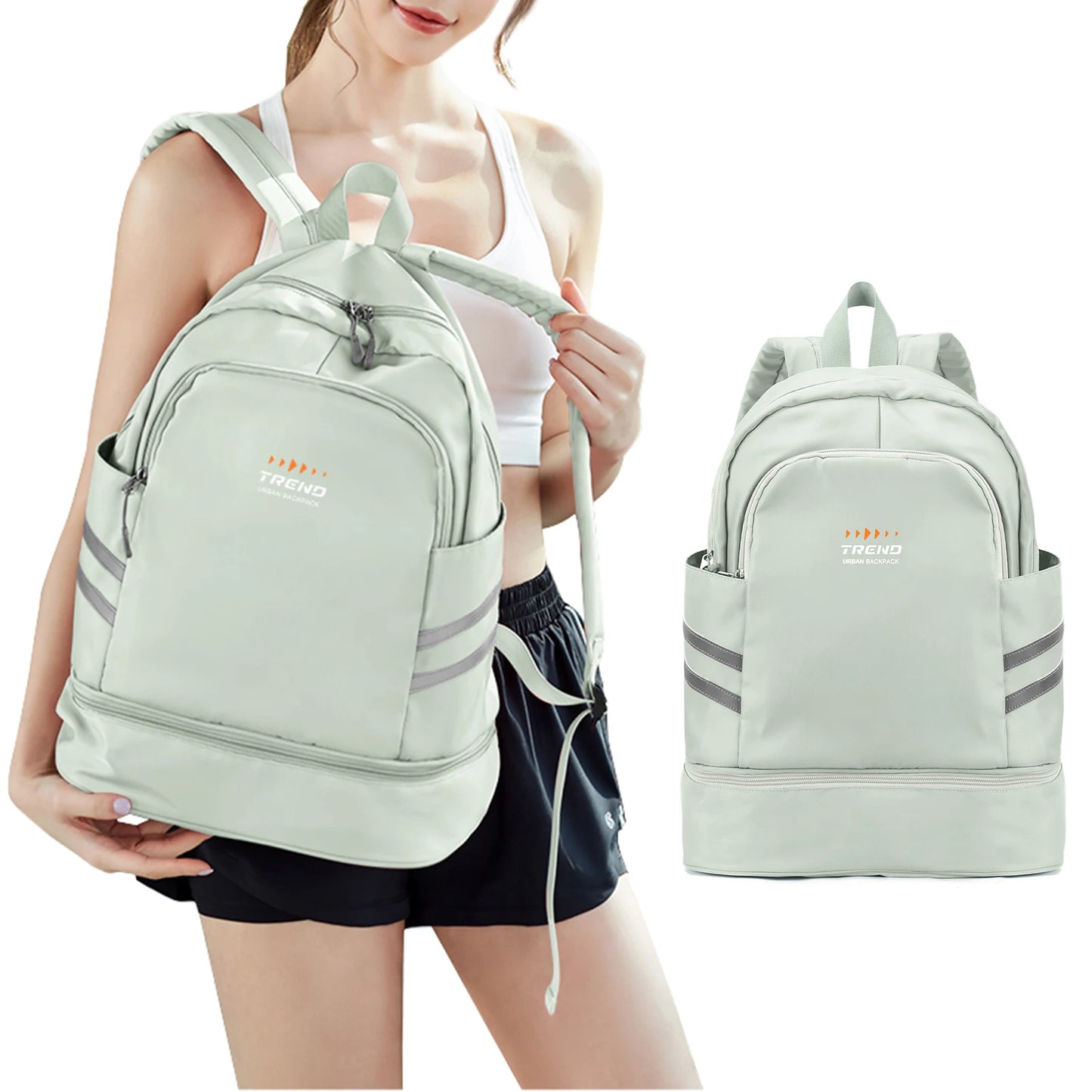 Gym Backpack for Women with Shoes Compartment & Wet Pocket Lightweight Large Travel Backpack Waterproof Sports Backpack Gym Bag
