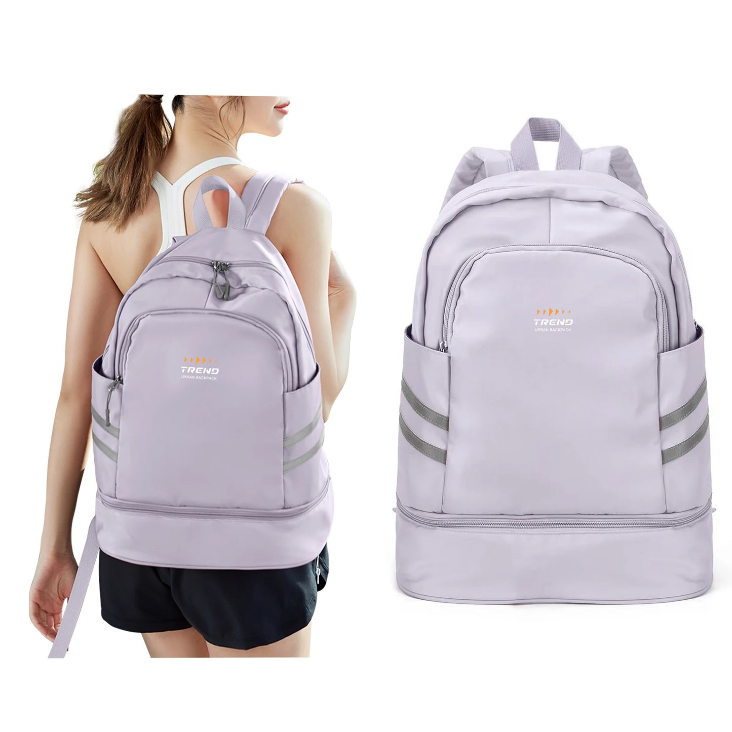 Gym Backpack for Women with Shoes Compartment & Wet Pocket Lightweight Large Travel Backpack Waterproof Sports Backpack Gym Bag