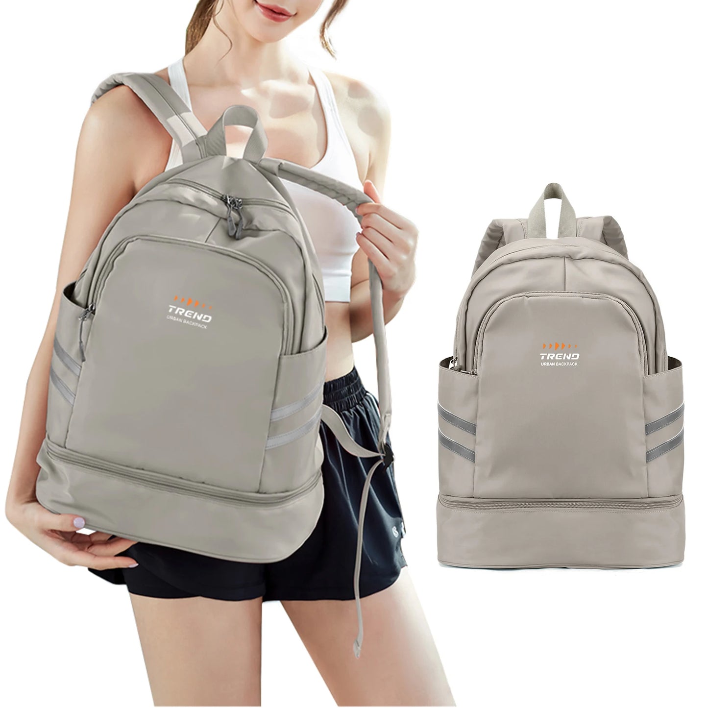 Gym Backpack for Women with Shoes Compartment & Wet Pocket Lightweight Large Travel Backpack Waterproof Sports Backpack Gym Bag