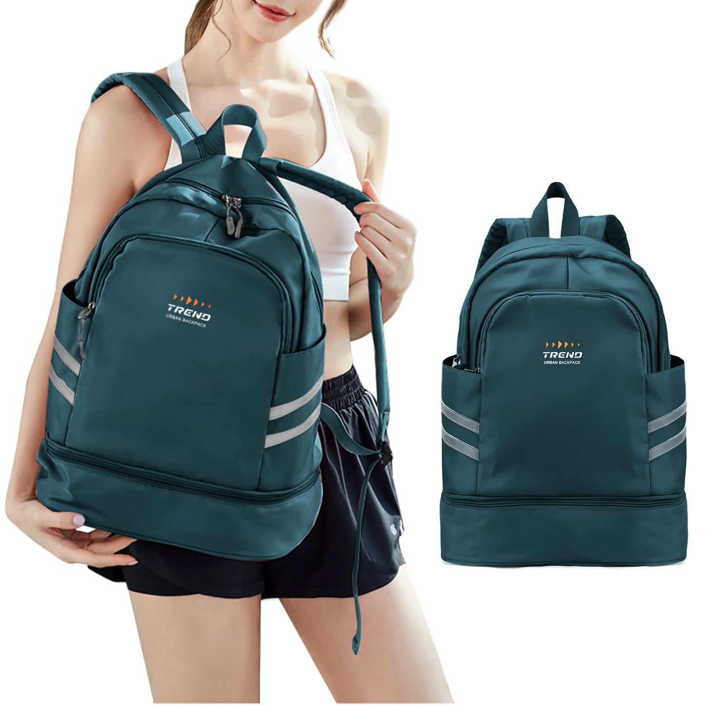 Gym Backpack for Women with Shoes Compartment & Wet Pocket Lightweight Large Travel Backpack Waterproof Sports Backpack Gym Bag