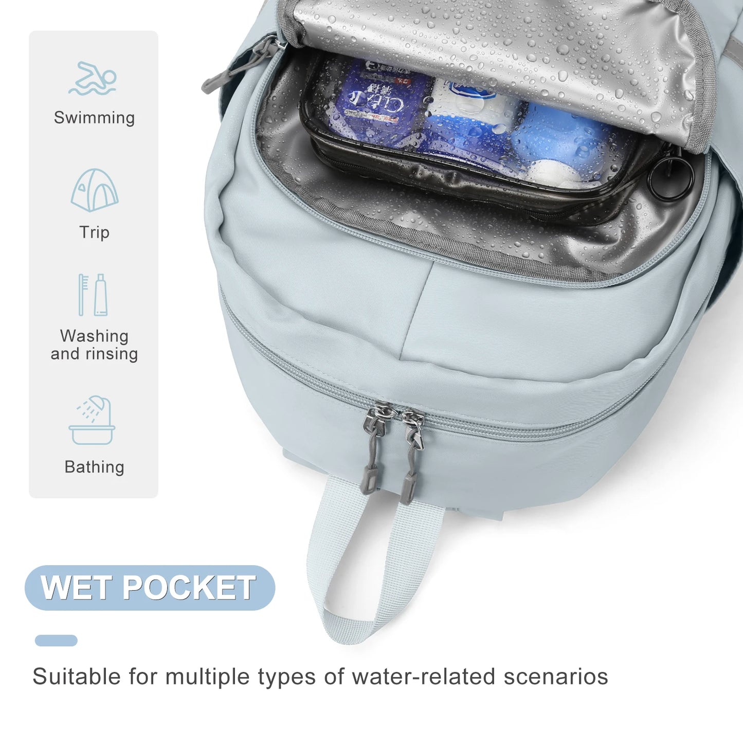 Gym Backpack for Women with Shoes Compartment & Wet Pocket Lightweight Large Travel Backpack Waterproof Sports Backpack Gym Bag