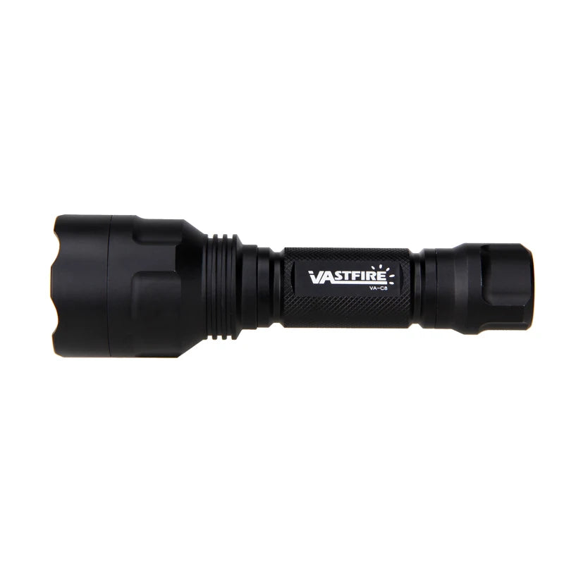 Tactical Hunting Flashlight 1 Mode Torch with Weaver Rail Scope Mount+Pressure Switch+18650 Battery+USB Charger