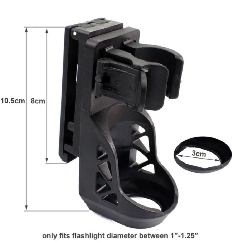 Tactical 360° rotating Flashlight Holster with Lever Side Lock System set General torch set plastic torch set set quick unplug